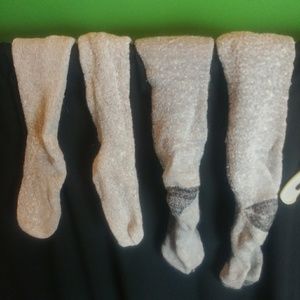 Two pair long winter wool socks